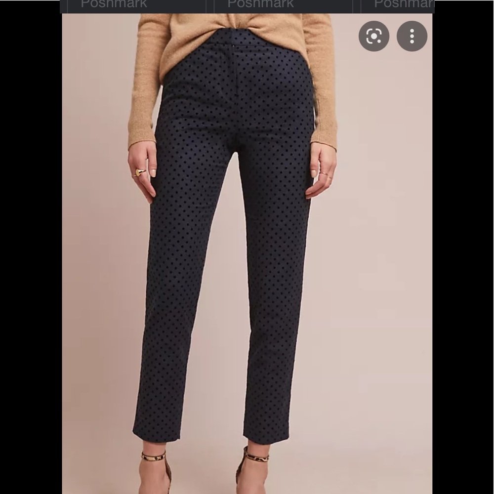 Anthropologie polka dot trousers